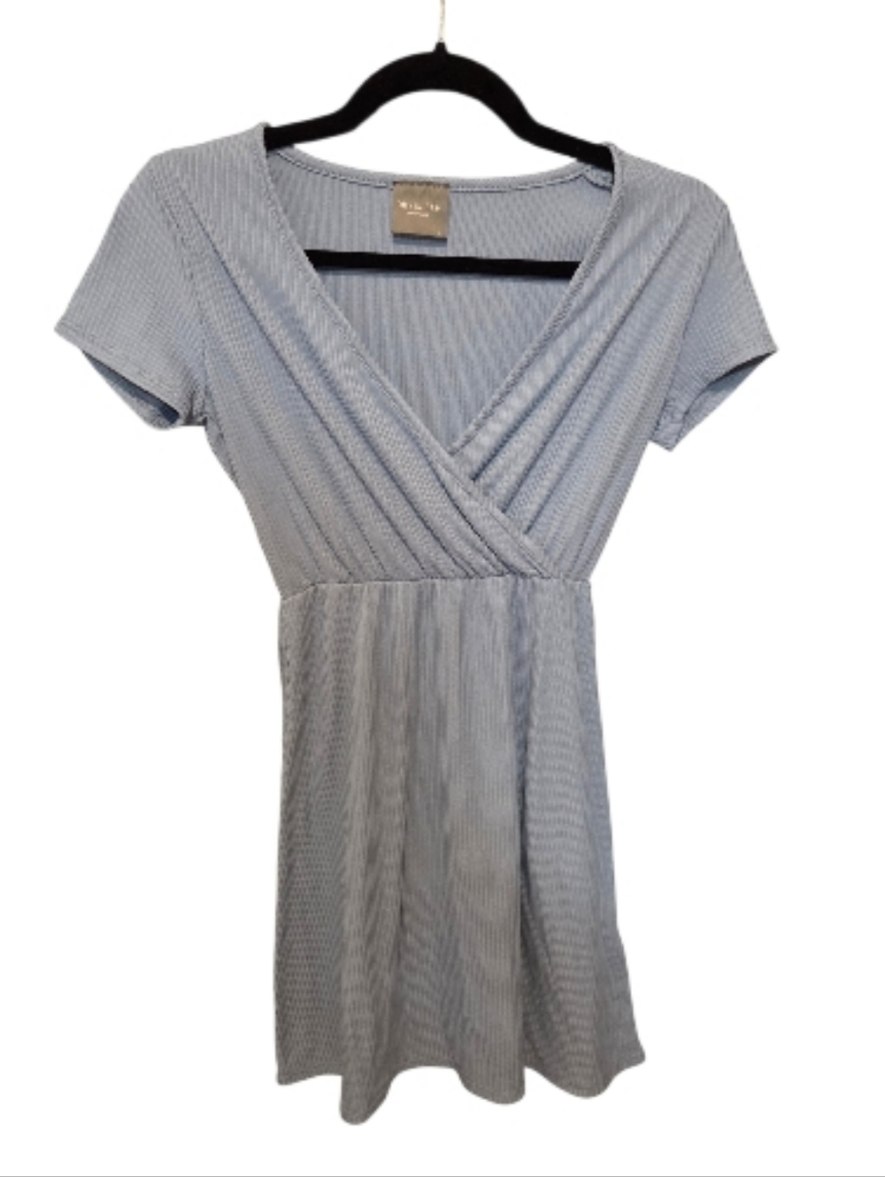 Powder Blue V-Neck Dress